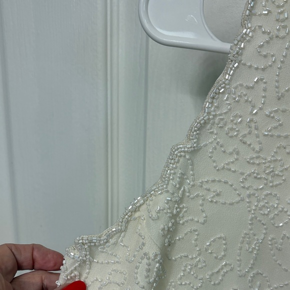 J Kara Ivory Beaded Blouse - Picture 2 of 7